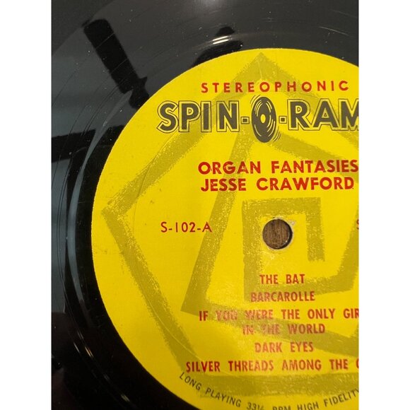 Jesse Crawford "Organ Fantasies" Vinyl Record Spin-O-Rama Album S-102-A - Picture 3 of 5
